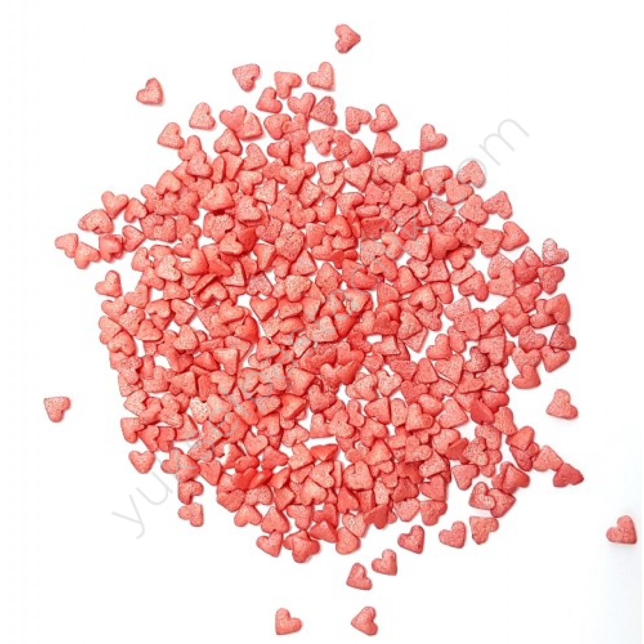 Mini Bordo Soft Kalp Sprinkles Şeker
