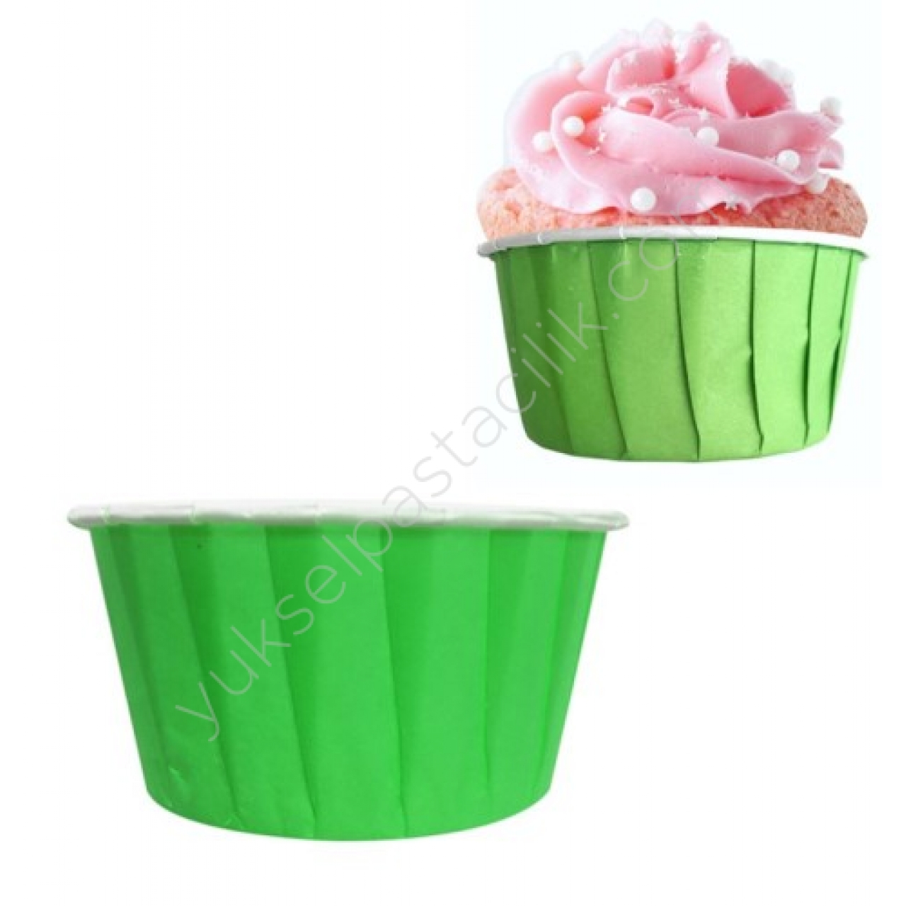 Yeşil Muffin Kek Kapsül 50 Adet