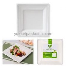 Ekolojik Kare Tabak 25X25 Cm 6 Lı Paket