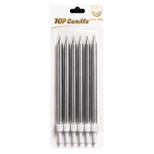 Gümüş Mum 16 Cm 6 Lı Paket