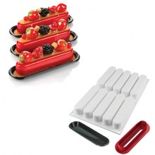 Silikomart Fashıon Eclair 80 Ekler kalıbı 10 Bölmeli