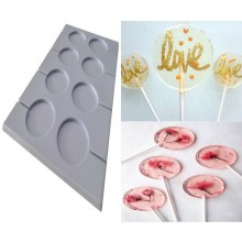 Silikon Şeker Lolipop kalıbı 8 li
