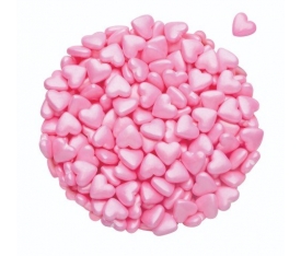 Mini Pembe Kalp Sprinkles Şeker