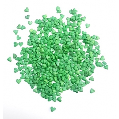 Mini Yeşil Soft Kalp Sprinkles Şeker